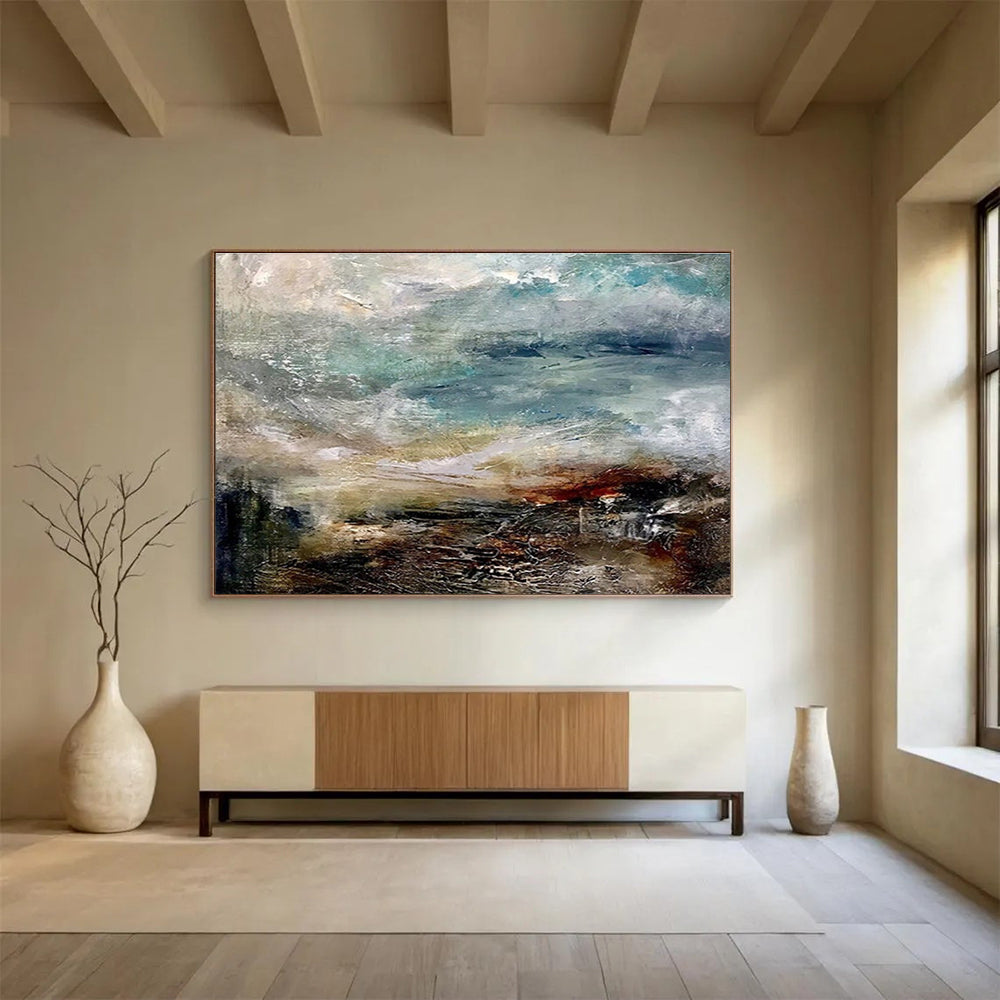 Textured Sea Abstract Painting for Art - Lovers’ Spaces YHT015