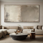 Taupe Textured Surface Abstract Painting with Calm Neutrality WINK119