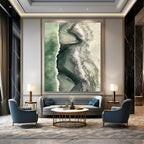 Aerial Beach Abstract Painting for Luxury - Styled Coastal Homes GAB1017