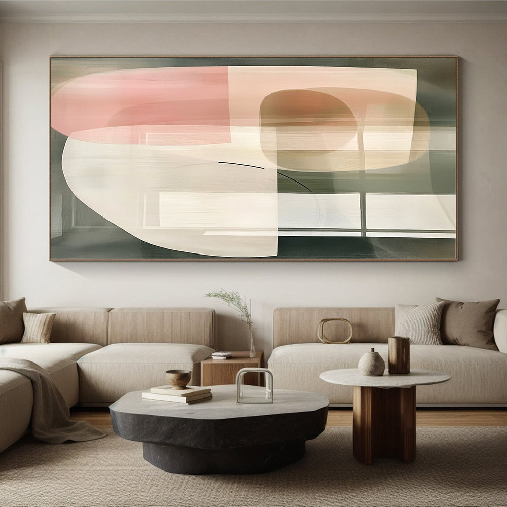 Transparent Abstract Shapes Painting with Delicate Charm WINK746