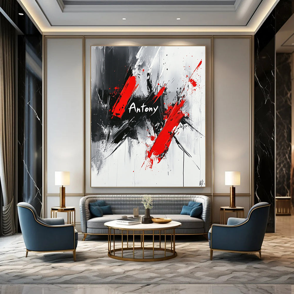 Bold “Antony” Abstract Energetic Graphic Abstract Painting GAB0289