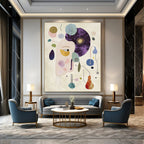 Whimsical Abstract Face Creative Abstract Painting for Eclectic Homes GAB1396