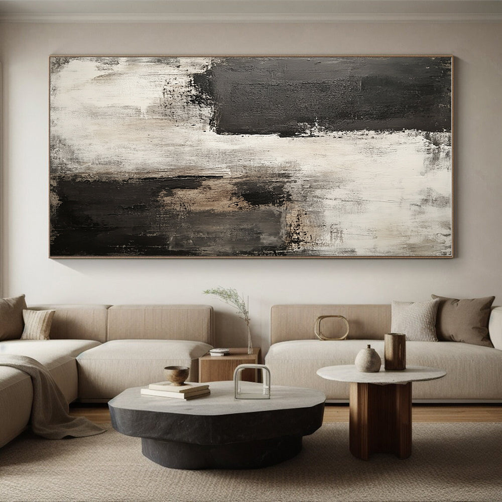 Black - White - Gray Abstract Painting with Timeless Elegance WINK426
