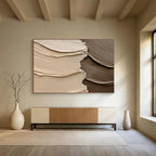 Beige & Brown Textured Strokes  Warm Minimalism ABS041