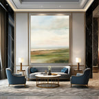 Soft Pastel Landscape Abstract Painting for Coastal - Themed Cafes GAB0982