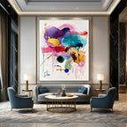 Bold Color Splash Abstract Painting of Energetic Creativity GAB0184