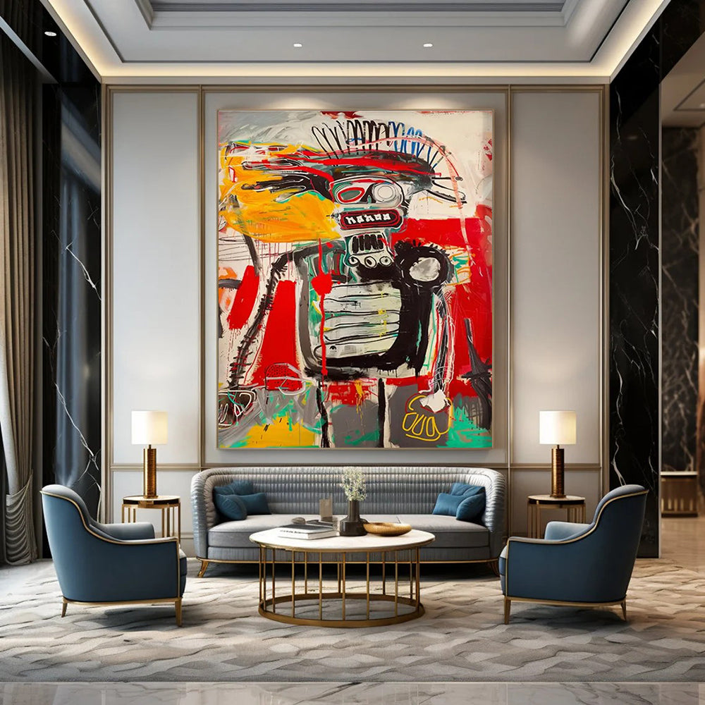 Abstract Robot Figure Painting for Tech - Inspired Workspaces HENG094