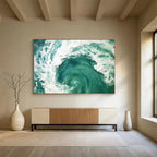 Turbulent Sea Abstract Painting for Dynamic Interiors YHT063