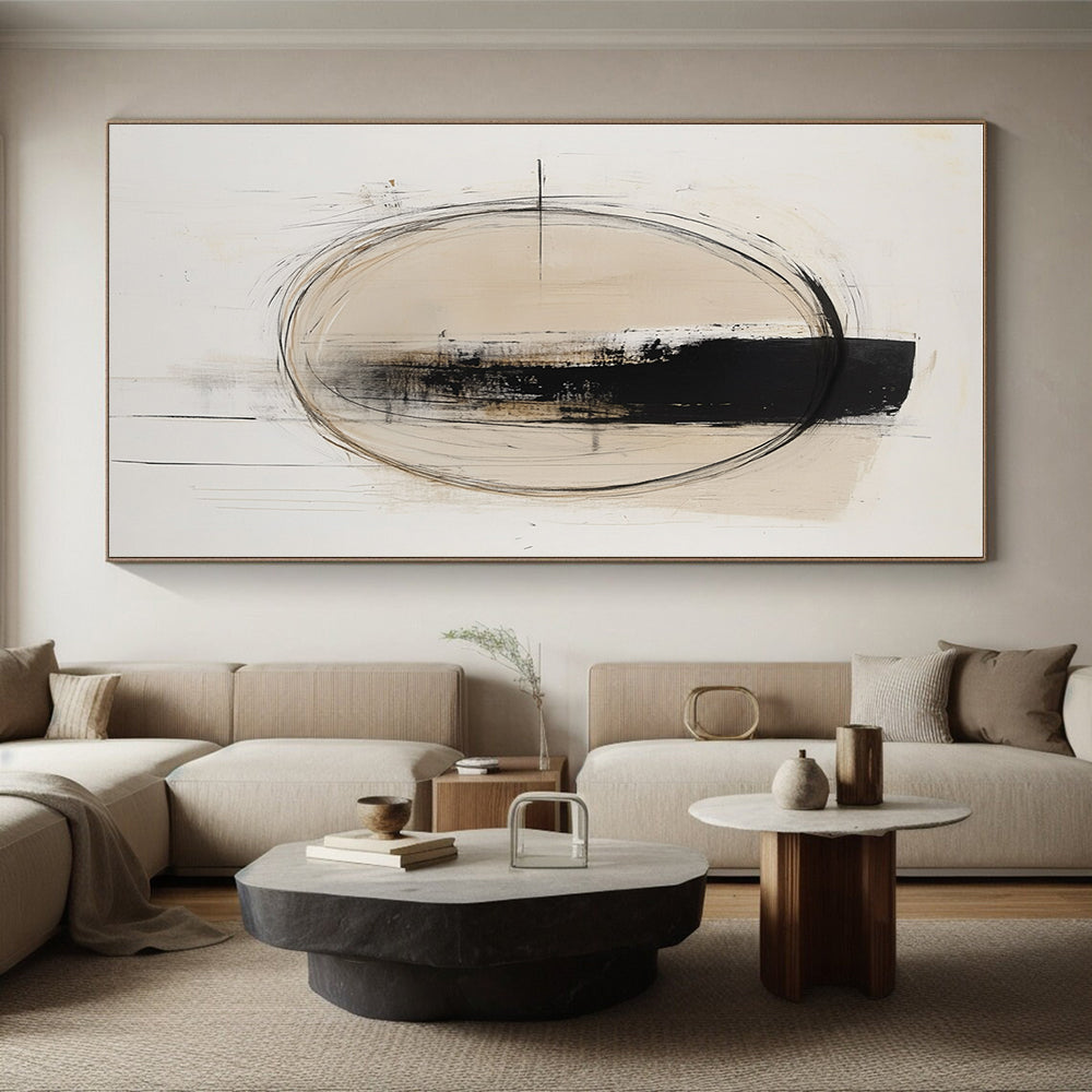 Minimalist Line Abstract Painting with Quiet Contemplation WINK784