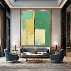 Geometric Color Blocks Abstract Painting of Playful Shapes GAB0139