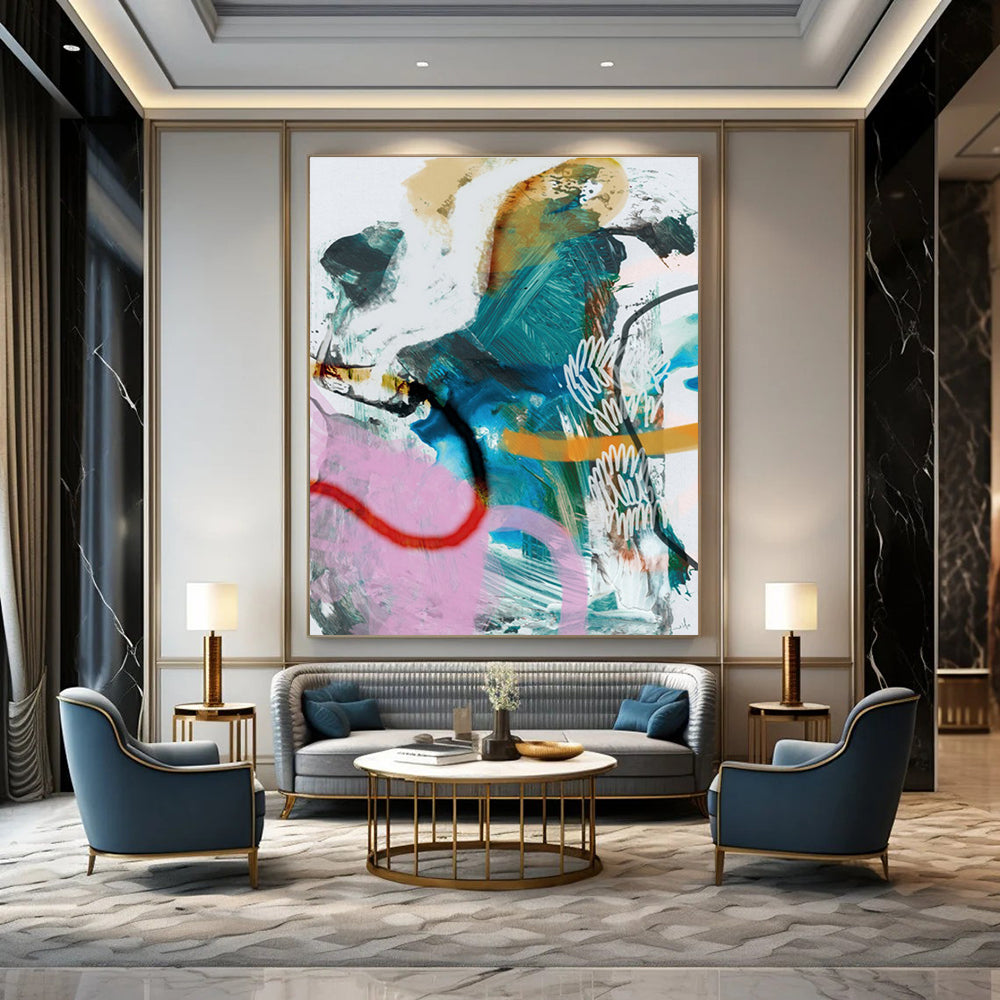 Vibrant Colorful Abstract Collage for Creative Hubs HENG229