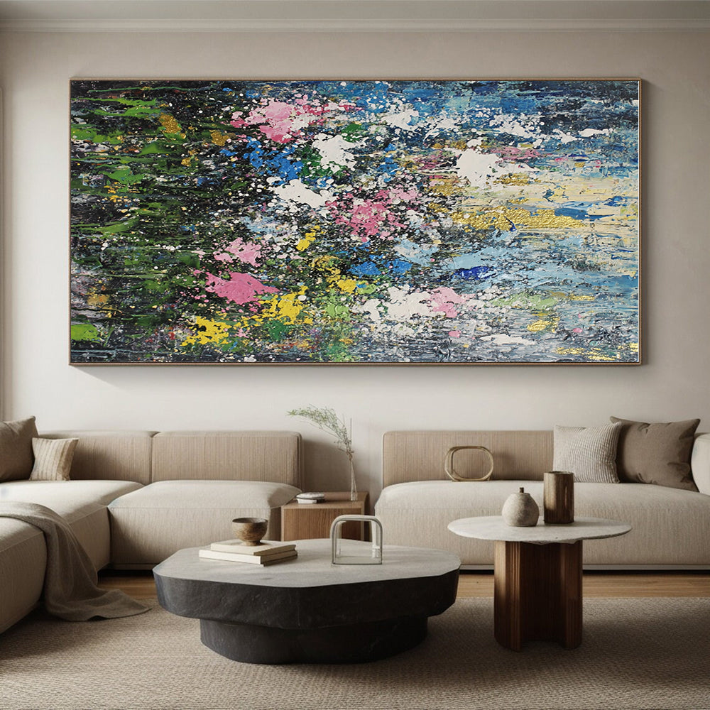 Floral Explosion Abstract Painting with Lush Abundance WINK198