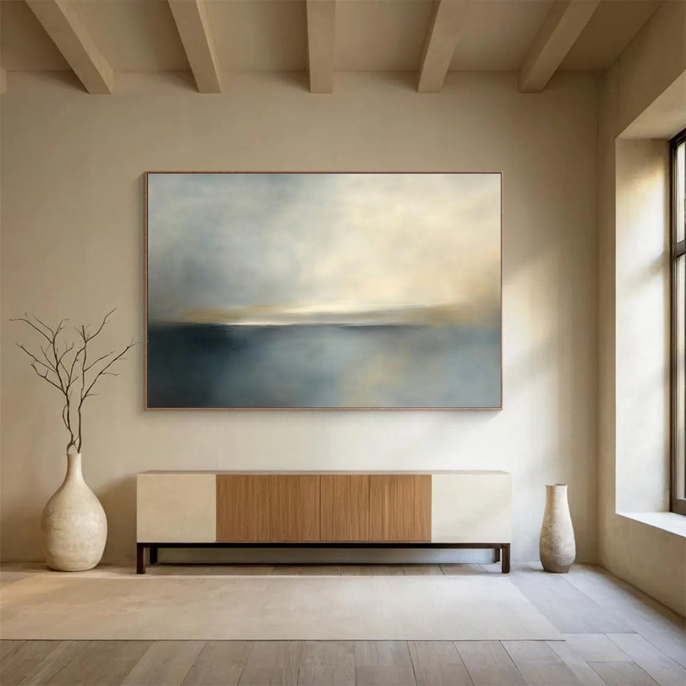 Blurred Horizon Abstract Painting with Soft Focus ABS239