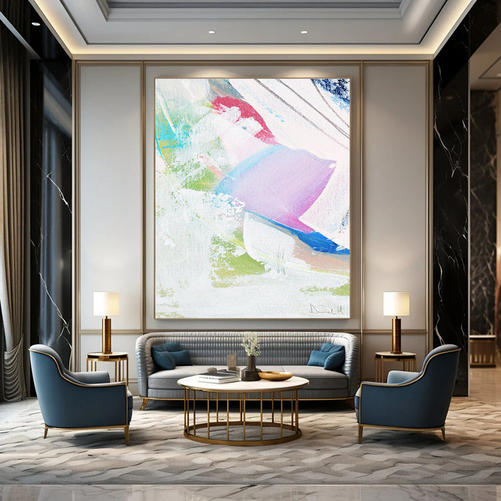 Colorful Abstract Expression Painting for Creative Kids’ Spaces HENG149