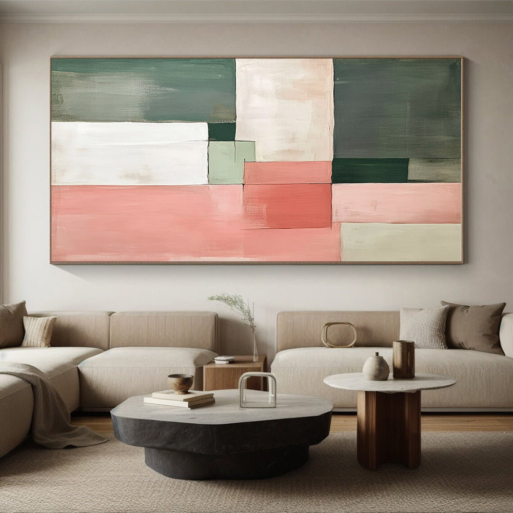 Subtle Color Blocks Abstract Painting with Calm Sophistication WINK154