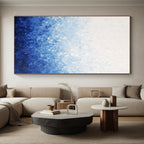Blue Gradient Abstract Painting with Calming Depth WINK393