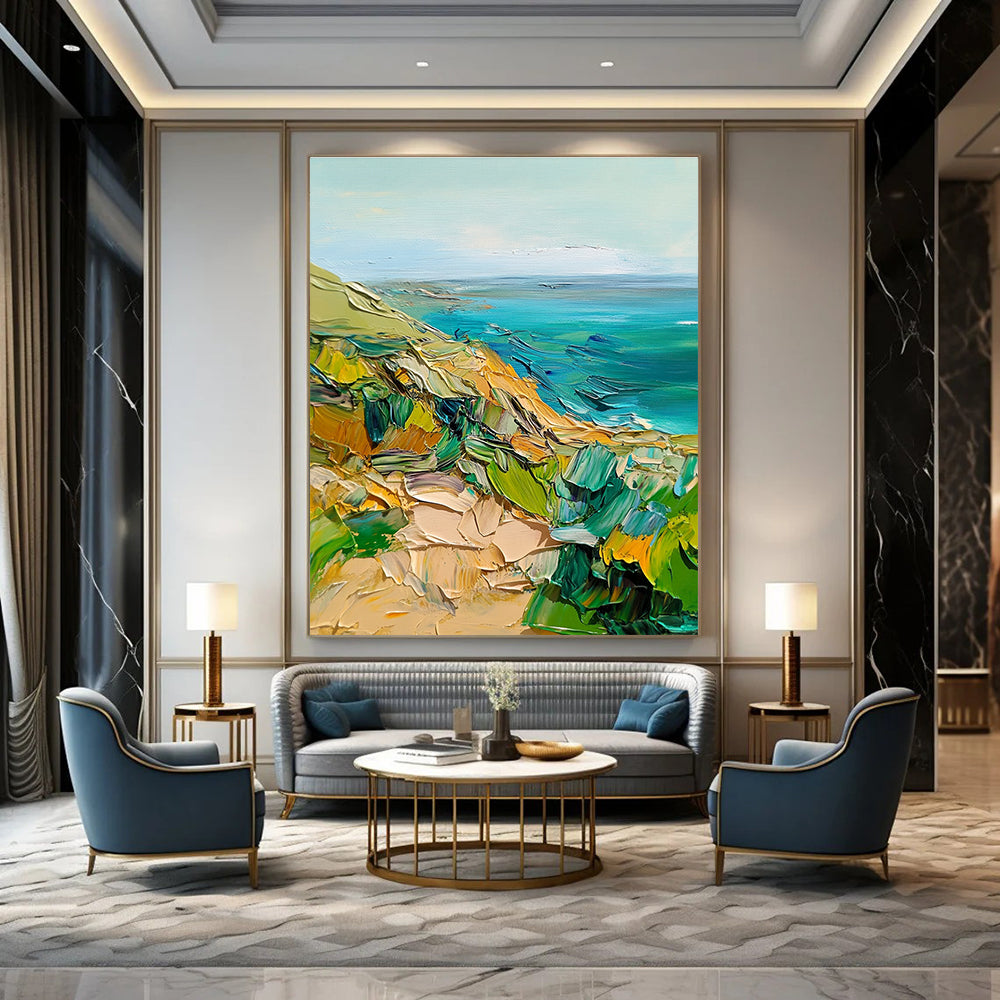 Colorful Coastal Abstract - Vibrant Seaside Abstract Art GAB0519