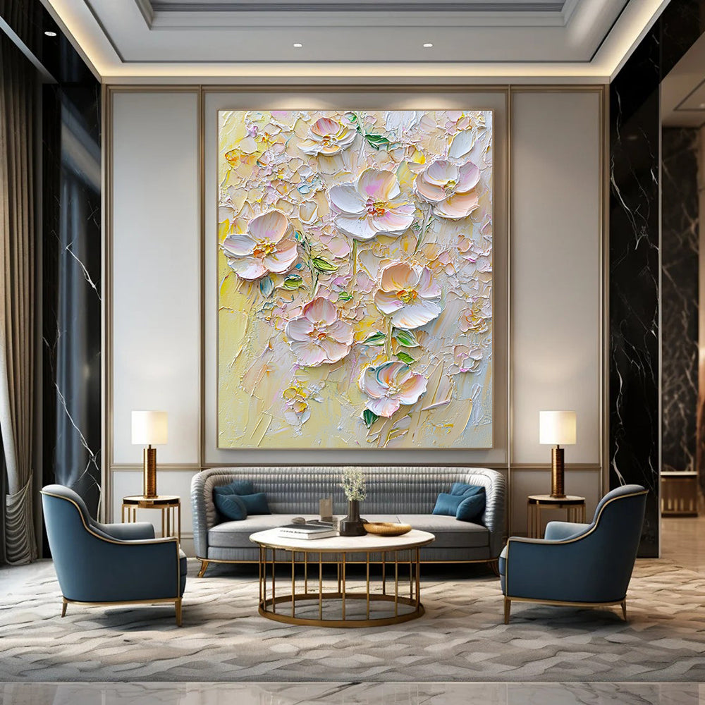Impasto Flowers Abstract Painting with Vivid Colors GAB0005