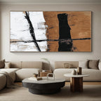 Earthy Tones and Lines Abstract Painting with Rustic Sophistication WINK188