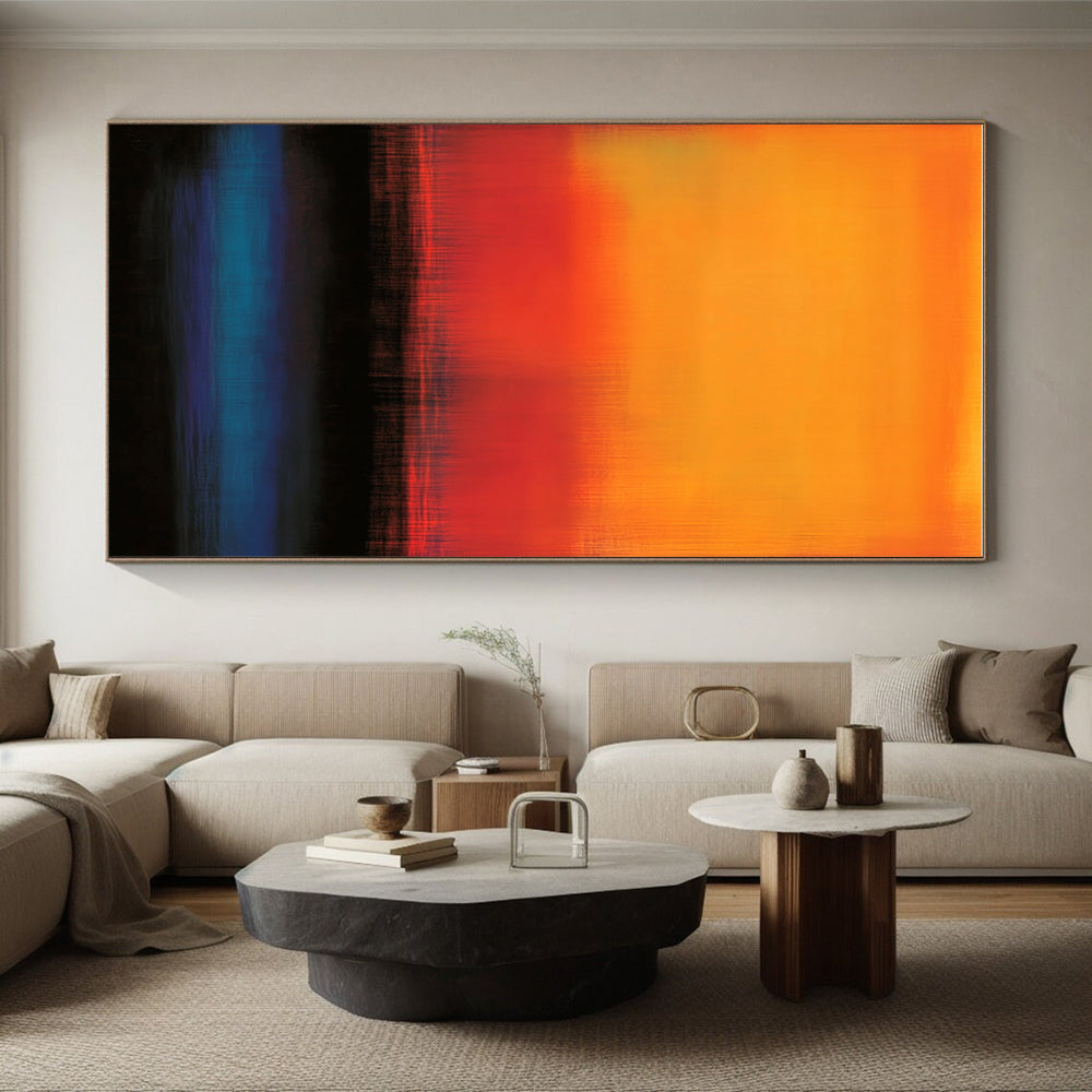 Sunset Gradient Abstract Painting with Soothing Color Flow WINK490