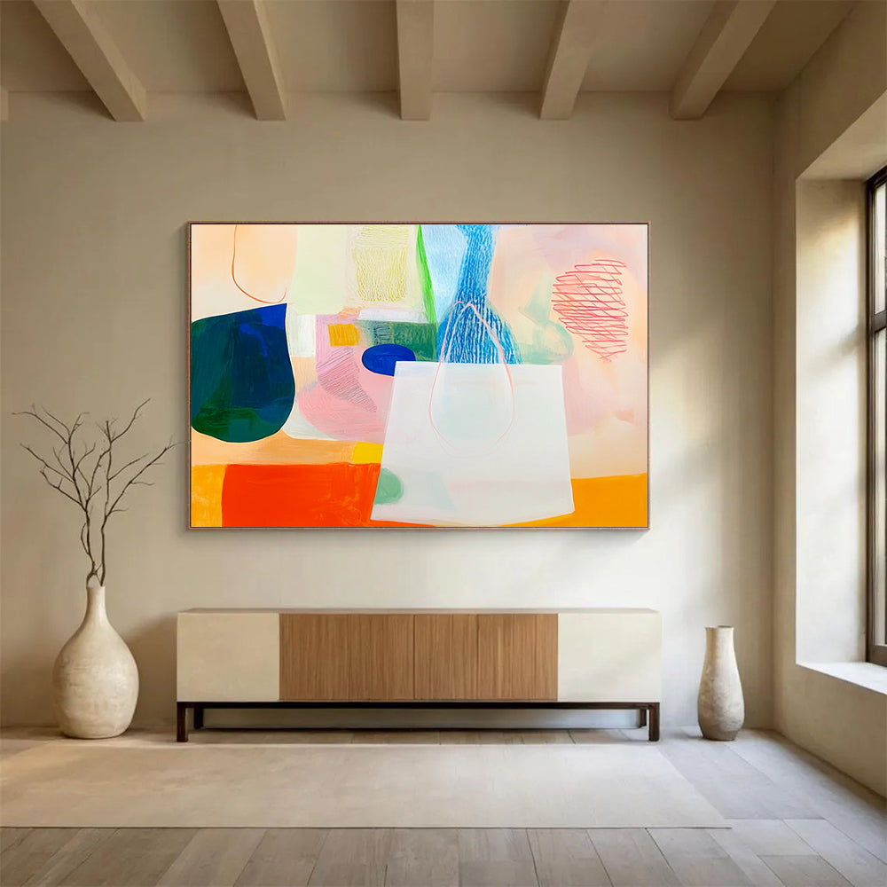 Pastel - Colored Abstract  Soft Whimsy ABS109