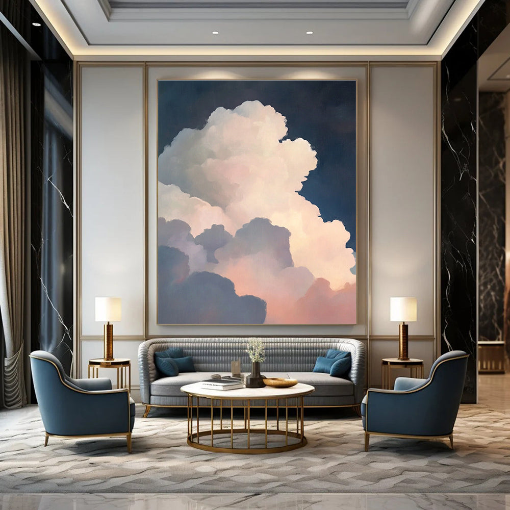 Dramatic Cloud Formation Abstract Painting of Atmospheric Depth GAB0172