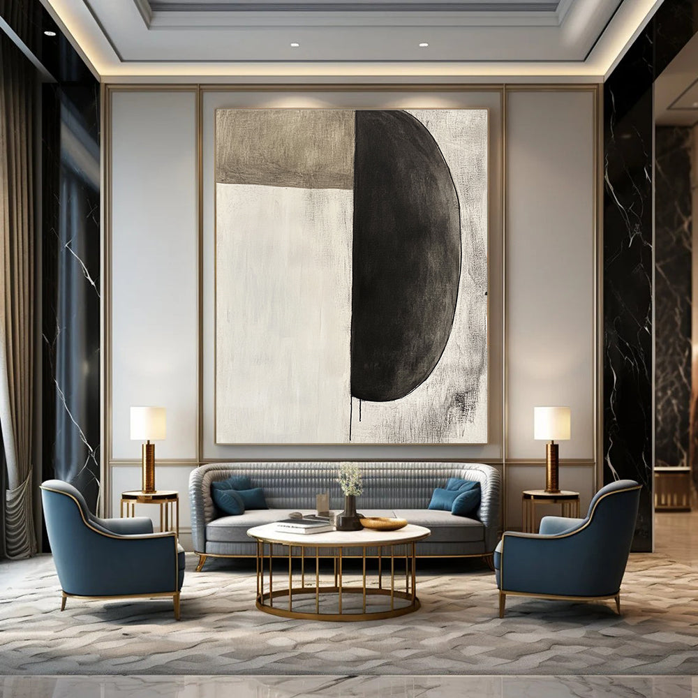 Minimalist Abstract Shapes Painting for Scandinavian - Styled Studies GAB1133