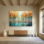 Autumn Forest Abstract Painting for Nature - Inspired Hotels YHT163