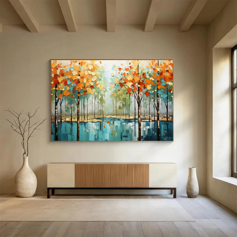Autumn Forest Abstract Painting for Nature - Inspired Hotels YHT163