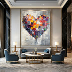 Colorful Heart Abstract - Vibrant Emotion - Filled Art GAB0510