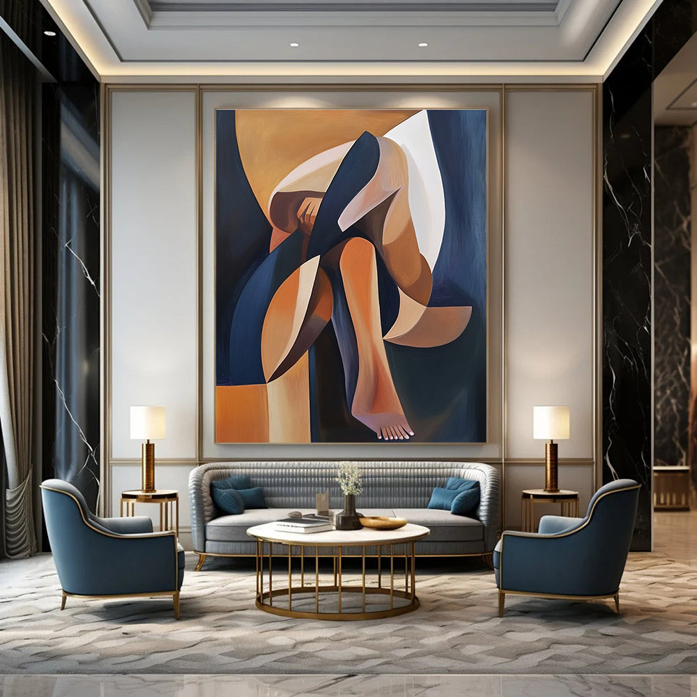 Abstract Figure Geometric Abstract Painting for Art - Centric Spaces GAB1418