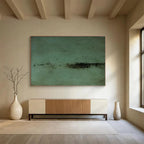 Green Abstract Marks Painting for Eclectic Art Studios YHT395
