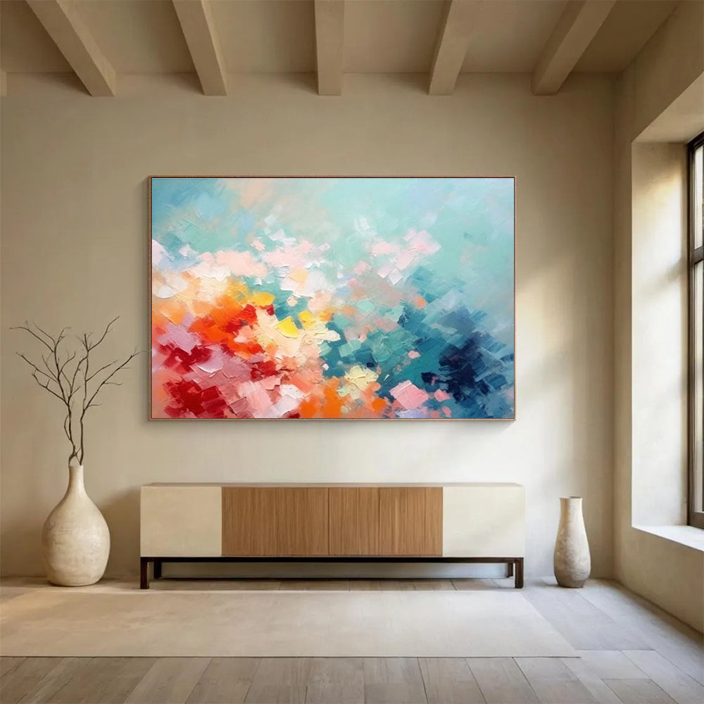 Pastel Abstract Mosaic Painting for Charming Spaces YHT057
