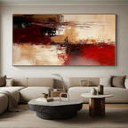 Red Brown Abstract Painting with Warm Intensity WINK728