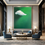 Green Sky with Cloud Painting of Whimsical Serenity GAB0141