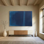 Simple Blue Abstract Painting for Minimalist Art Galleries YHT273