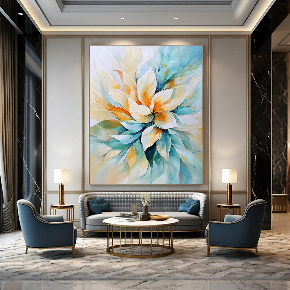 Pastel Flower - Inspired Abstract Painting for Feminine - Themed Bridal Suites GAB0908