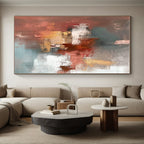 Earth - Toned Abstract Painting with Warm Vibrancy WINK806