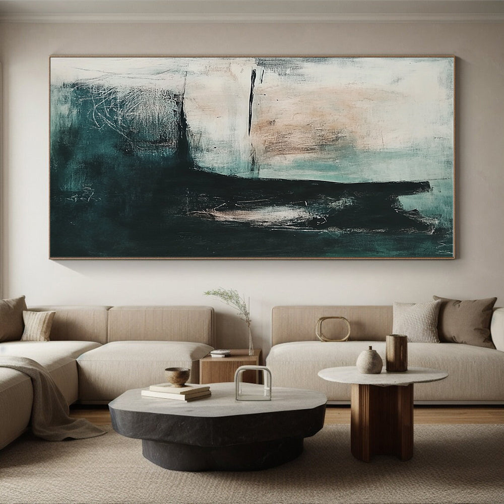 Cool Toned Abstract Painting with Calming Aura WINK579