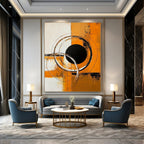 Dynamic Circular Art Abstract Painting for Modern Corporate Spaces GAB1399
