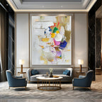 Colorful Textured Abstract Painting for Art - Centric Bedrooms GAB0821