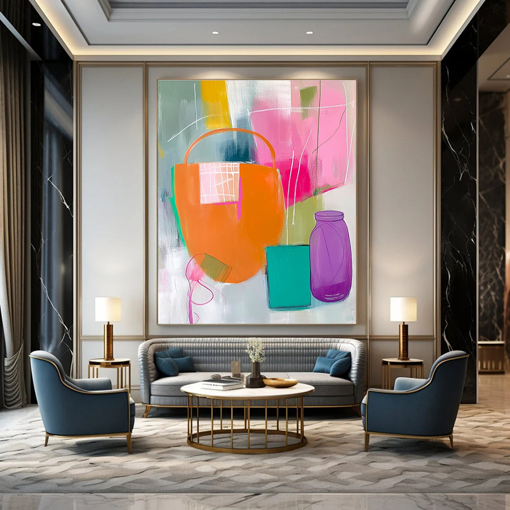 Still Life Abstract Painting for Contemporary Kitchen Dinettes GAB1219