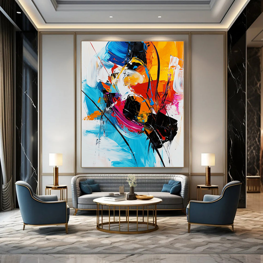 Colorful Abstract Energy Painting for Dynamic Offices GAB0760