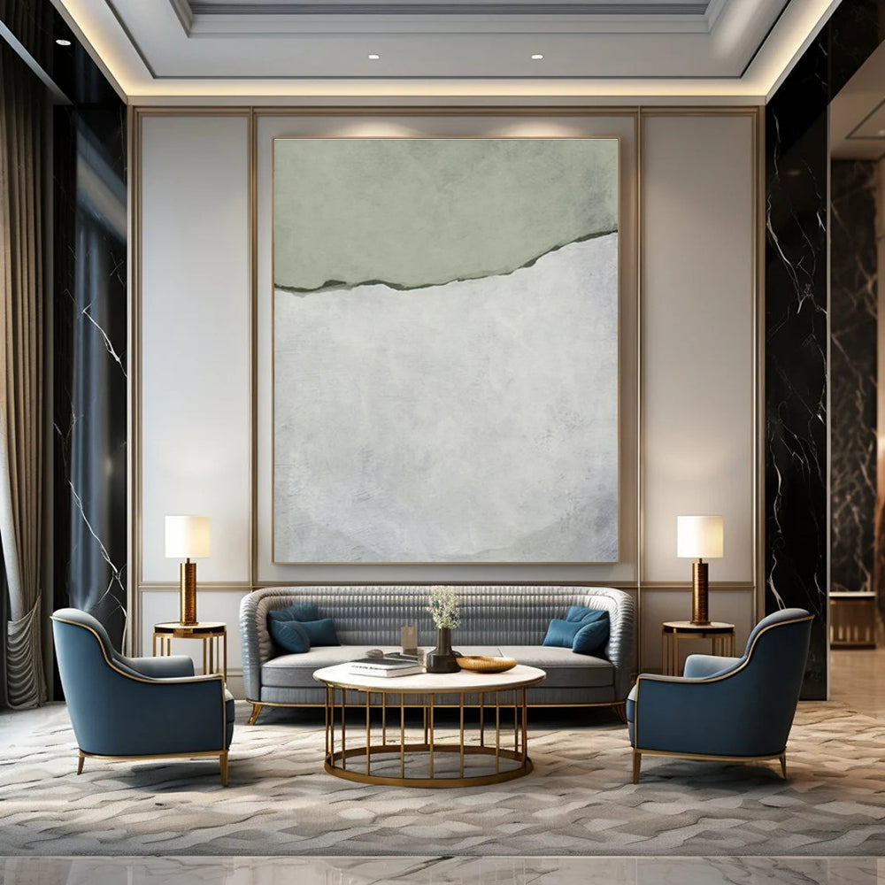 Subtle Minimalist Color Block Abstract Art for Calm Interiors HENG241