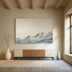 Textured Wave Abstract Painting for Modern Beach House Decor YHT253