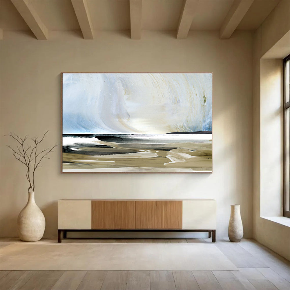 Coastal Abstract Painting for Beachfront Retreats YHT116