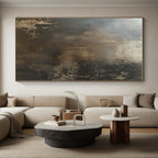 Dark Tonal Abstract Painting with Mysterious Depth WINK253