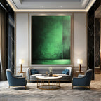 Dark Green Gradient Abstract Painting for Contemporary Art - Inspired Bars GAB1329