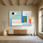 Soft Geometric Abstract in Pastel Colors ABS084