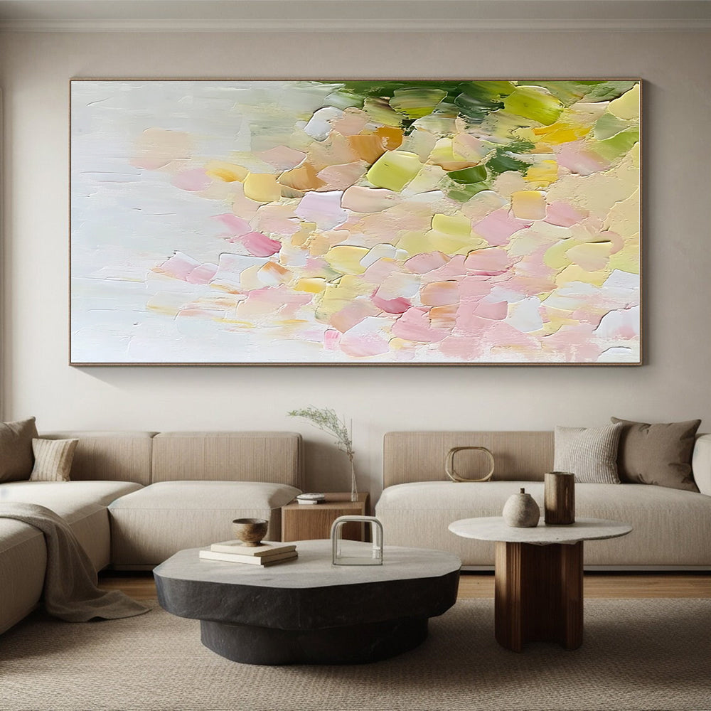 Textured Abstract Blossoms Painting with Tactile Beauty WINK415